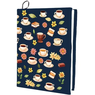 craspire Kaffeefarbener Dehnbarer Buchumschlag Mit Blumenmotiv Waschbar Wiederverwendbar Große Buchhülle Aus Nylon Buchschutz Elastische Notizbuchumschläge Für 9x11 Zoll Hardcover Bücher Lehrbuch