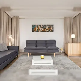 Mendler Schlafsofa HWC-M79, Gästebett Schlafcouch Couch Sofa, Schlaffunktion Liegefläche 180x110cm ~ Stoff/Textil dunkelgrau