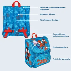 Scooli Vorschulranzen "Cutie", Kinder, Gr. B/H/T: 22cm x 24cm x 16cm, bunt (spider man), Polyester, gemustert, Rucksäcke