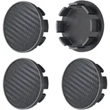 Set 4 Stück x 49mm Nabenkappen Radkappen Kappen Felgenkappen (Carbon Schwarz, 49mm SCHWARZ)