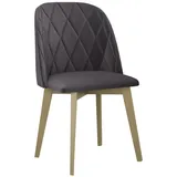 MIRJAN24 Stuhl Monti III Pik Raute (1 Stück), 48x55x83 cm, aus Buchenholz grau