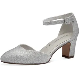 TAMARIS Damen Pumps mit Blockabsatz, metallic, 41 EU