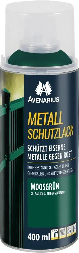 AVENARIUS Metall Schutzlack Spray | 400ml - moosgrün (ca. RAL6005)