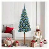 vidaXL Schlanker Weihnachtsbaum mit 300 LEDs Grün 180 cm