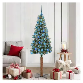 vidaXL Schlanker Weihnachtsbaum mit 300 LEDs Grün 180 cm