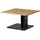 MASSIVMOEBEL24.DE Couchtisch Wildeiche Beige 80 x 80 x 43 cm