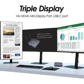 MINIX Mini-PC NEO J51-C8 Max 2023 4K Ultra HD Intel Celeron N5105 2,0 GHz 8 GB RAM 512 GB SSD Intel UHD Graphics Windows 11 Pro