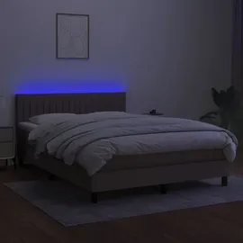 vidaXL Boxspringbett 140 x 200 cm Taupe
