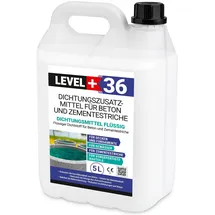 Level + Dichtungsmittel Flüssig 5 l Mörtelzusatzmittel für Zementestrich und Beton