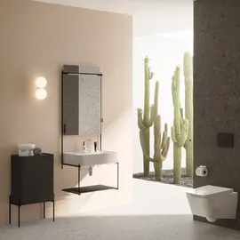 Vitra Equal Halbhochschrank Schwarz-Eiche Türanschlag rechts,