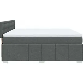 vidaXL Boxspringbett 180 x 200 cm Dunkelgrau