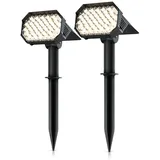 Brandson Solarleuchte schwarz IP65 80 Lumen 2er Set