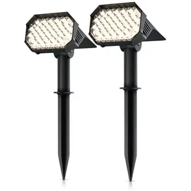 Brandson Solarleuchte schwarz IP65 80 Lumen 2er Set
