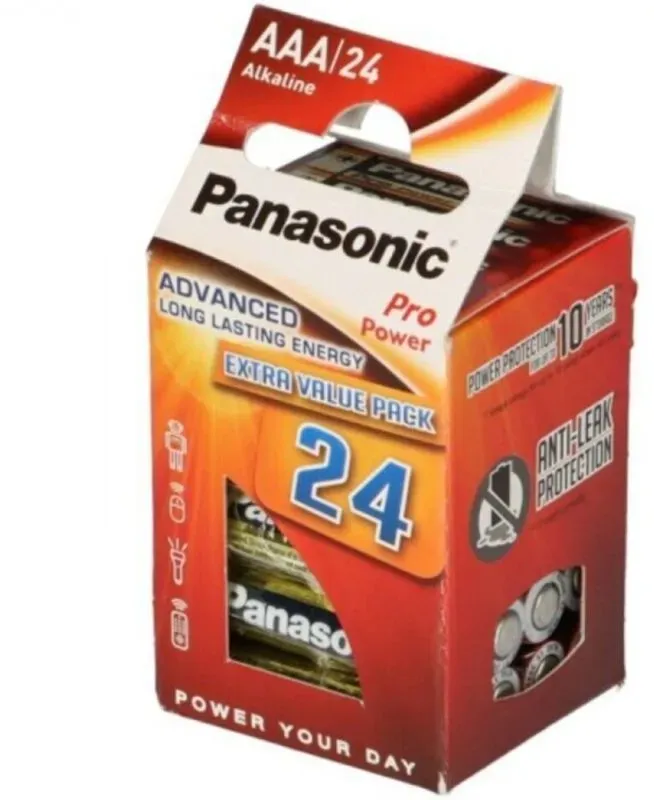 PANASONIC - PRO POWER ALKALINE AAA BATTERIE LR03 PACK*24