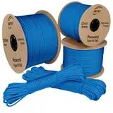 MITSY Paracord 4 mm 25 Meter Blau Seil 100% Nylon Schnur für Hundeleine, Camping, Outdoor und Survival Ausrüstung mit 10m, 25m, 50m, 100m, 250m Paracord 550 Typ III 7 Kern