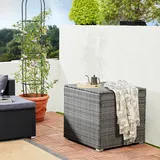 CASARIA Polyrattan Auflagenbox Grau