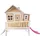 Axi Spielhaus Emma Braun-Weiß mit lila Rutsche 349 x 227 x 193 cm