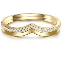 Glanzstücke München Ring Sterling Silber Zirkonia in Gelbgold Ringe Damen