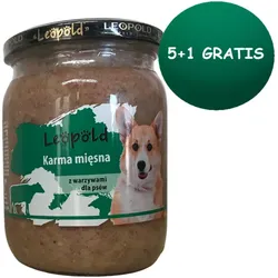 Leopold Fleischfutter mit Gemüse für Hunde 6x500g (Dose)