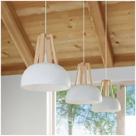 Sollux Lighting Casco 1-flg. 40 cm weiß/Natur Holz