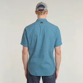 G-Star Slim Fit Kurzarmhemd Blau XS