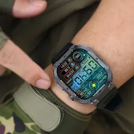 Denver SWC-191B BT 45 mm Kunststoffgehäuse schwarz Silikonarmband schwarz One Size