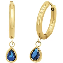 Amor Creolen 2034293 blau Edelstahl mit Zirkonia