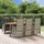 vidaXL Garten-Essgruppe 7-tlg. Grau