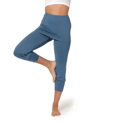 Yoga Hose 3/4 mit Rock BLV50-276 - Jeans - XL