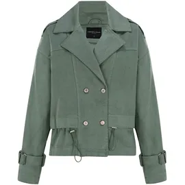 Freshlions Trenchcoat FRESHLIONS "Helena", Damen, Gr. XL, braun (khaki), 100% Baumwolle, unifarben, normal, Mäntel, mit stylischem Reverskragen