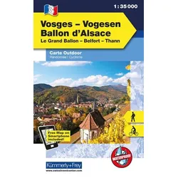 KuF Elsass / Vogesen Outdoorkarte 3 Elsass - Ballon d'Alsace