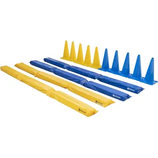 Dönges Pferdegasse gefülltes Set + 10er XXL Pylonen-Set 50 cm blau und gelb