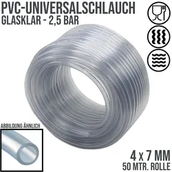4 x 7 mm PVC Luft Filter Wasser Universal Labor Aquarium Terrarium Schlauch klar...