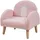 [en.casa] Kindersessel Sorreindi 50 x 50 x 45 cm Teddystoff rosa