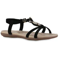 Damen Riemchensandalen in Schwarz