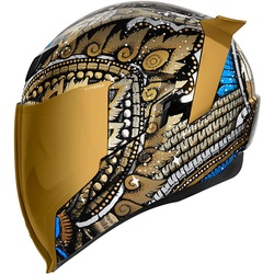Icon Airflite Day Tripper, Integralhelm - Gold/Schwarz/Weiß/Blau - 3XL