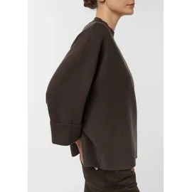 Comma, Strickponcho mit Stehkragen - braun - L