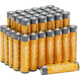 Amazon Basics AAA-Alkalisch batterien, leistungsstark, 1,5 V, 36er-Pack (Aussehen kann variieren), Grau