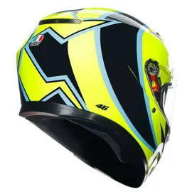 AGV K3 Rossi WT Phillip Island 2005 Integralhelm - Neon-Gelb/Schwarz / XS