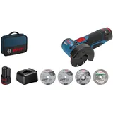 Bosch GWS 12V-76 Professional  inkl. 2 x 2,0 Ah + Zubehör-Set