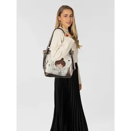 Anekke Sophia Schultertasche Polyurethan Braun/Weiß/Bronze/Mehrfarbig
