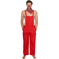 Metamorph Basic Latzhose rot - Karneval und Faschingskostüm (58, 60)