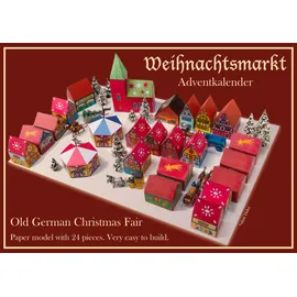 etica media b.v. Weihnachtsmarkt - Papiermodell: Basteln aus Papier als Adventskalender, Tischdeko und Baumschmuck