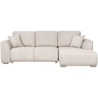 INOSIGN Ecksofa »Beatrice L-Form«, wahlweise auch mit Bettfunktion und Bettkasten, beige