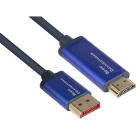 Good Connections DP/HDMI 1.4 Anschlusskabel 4K UHD @ 60Hz SmartFLEX Alu blau