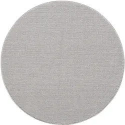 Carpetsale24 Runder Teppich 200 cm Silber, Einfarbig & Weich, Moderner Schlingenflor für Wohnzimmer oder Essbereich, Pflegeleichtes Wohnaccessoire