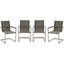 Garden Pleasure SIENNA Gartensessel 56 x 90 x 56 cm grau 4 St.
