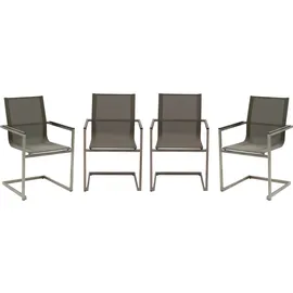 Garden Pleasure SIENNA Gartensessel 56 x 90 x 56 cm grau 4 St.