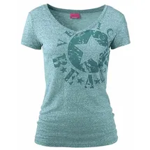 VENICE BEACH Strandshirt türkis-meliert S
