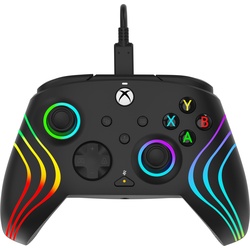 PDP Afterglow Wave (PC, Xbox Series X, Xbox One X, Xbox Series S), Gaming Controller, Schwarz